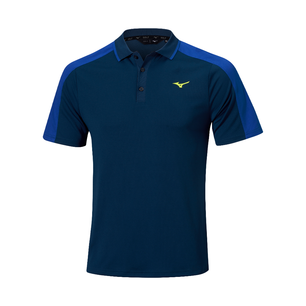 Mizuno Showdown Knitted Short Sleeve Polo Estate Bleu Homme TailleXXL
